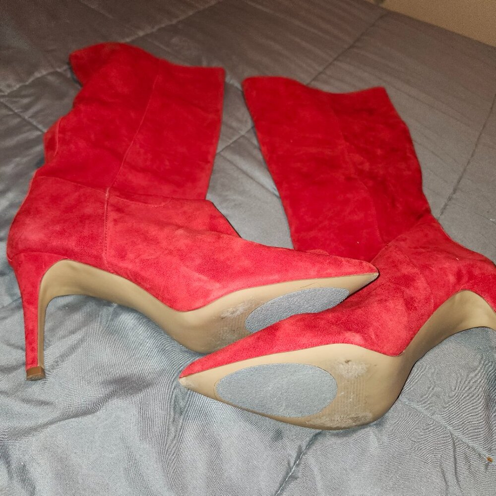 Red Suede Boots